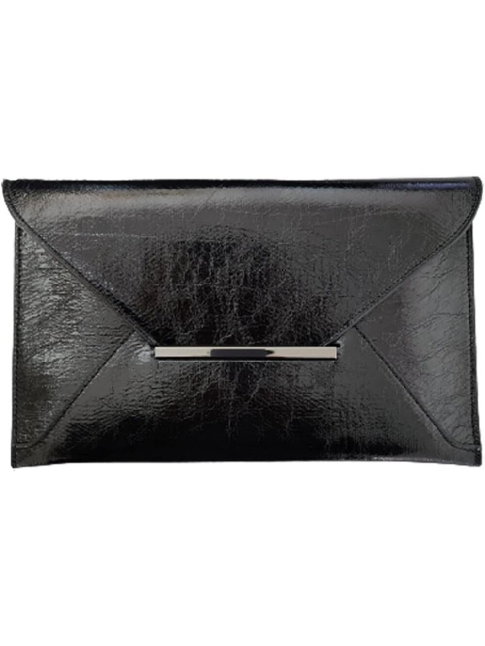 Metallic Crushed Envelope Clutch Purse - Chic Evening Bag for Parties & Events